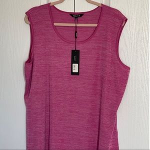 MISOOK Pink Sleeveless Classic Knit Tank Women’s Size:1X